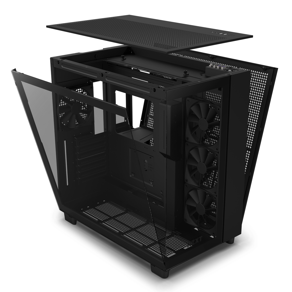 NZXT H9 Flow Black Dual Chamber Mid Tower Case