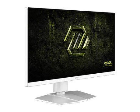 MSI MAG 274QRFWDE E20 – 27″ WQHD-gamingskærm, hvid – forside set skråt
