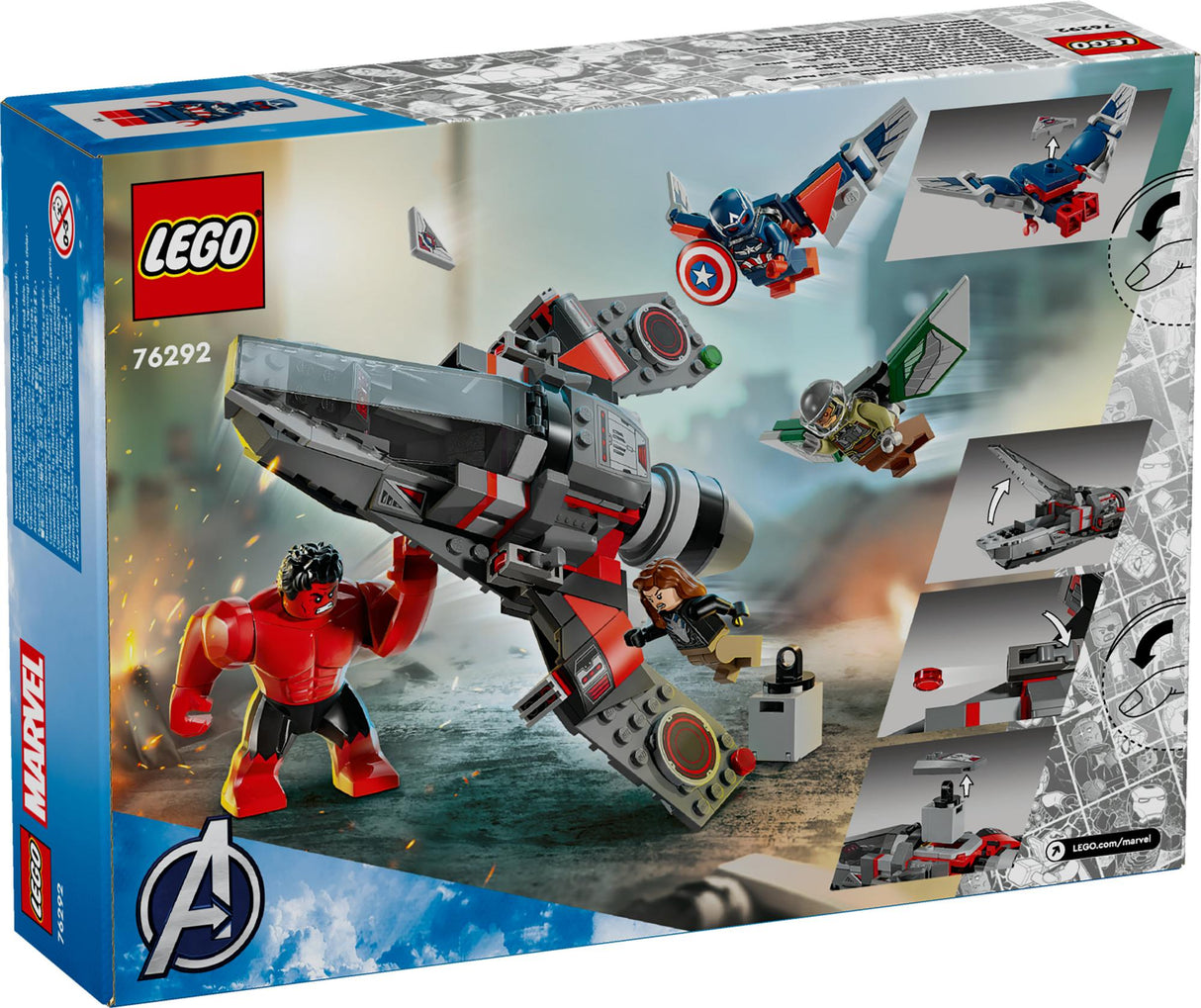 LEGO 76292 Marvel Super Heroes Captain America vs. Red Hulk Showdown LEGO