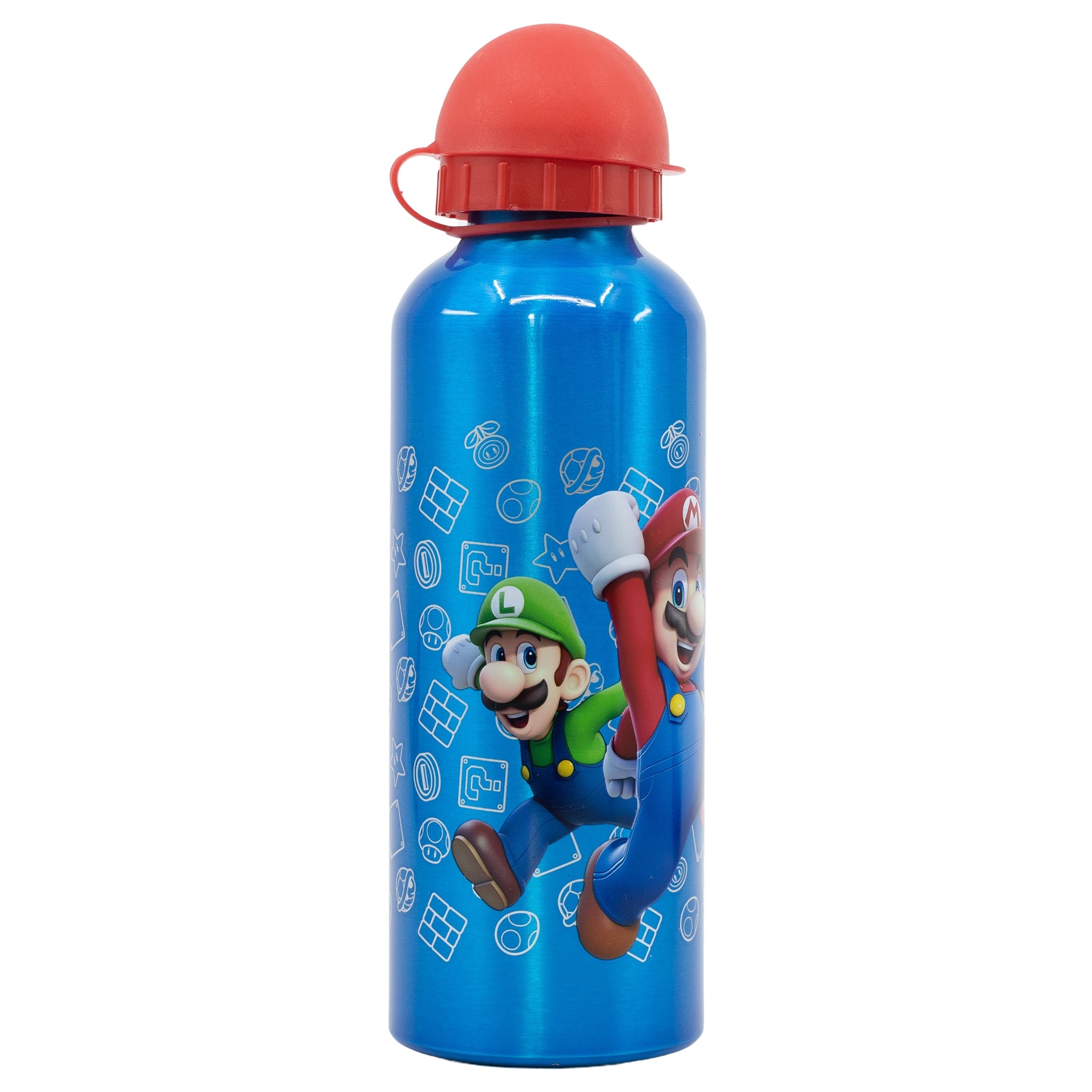 Super Mario - Metal Flaske - Blå - 530 ML
