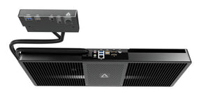 ARCTIC Senza 5700G – Windows 11 Home N – PC og separat betjeningspanel set skråt forfra