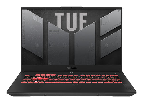ASUS TUF Gaming A17 TUF707NUQ åben set forfra