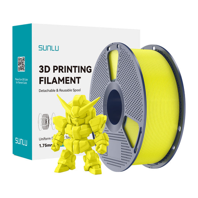 Sunlu PLA+ 2.0 filament – gul, 1,75 mm, 1 kg