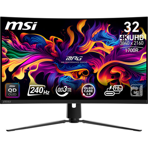 MSI MPG 321CURXDE QD-OLED – 31,5″ gamingskærm, 3840 × 2160, 240 Hz