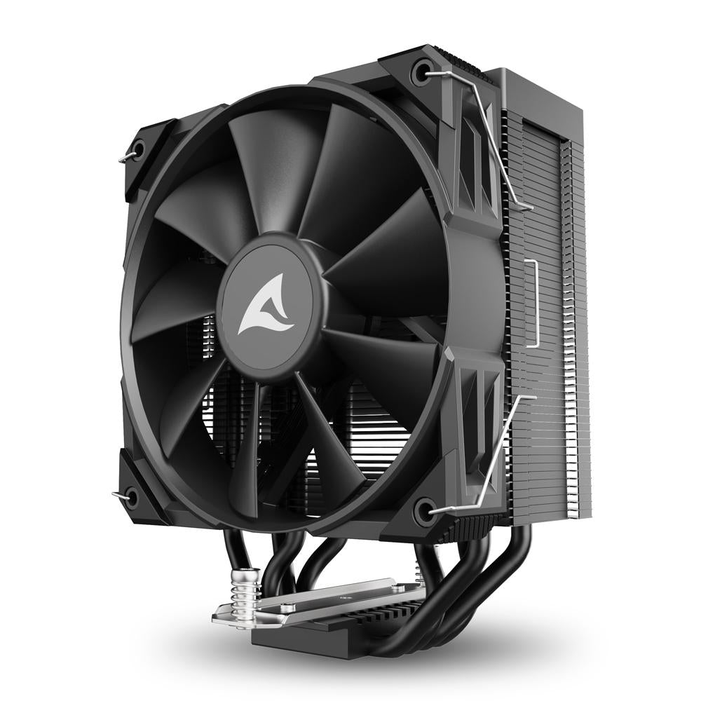 Sharkoon A40 Black 220W TDP 4-Heatpipe 120mm PWM FDB CPU Air Cooler Sharkoon