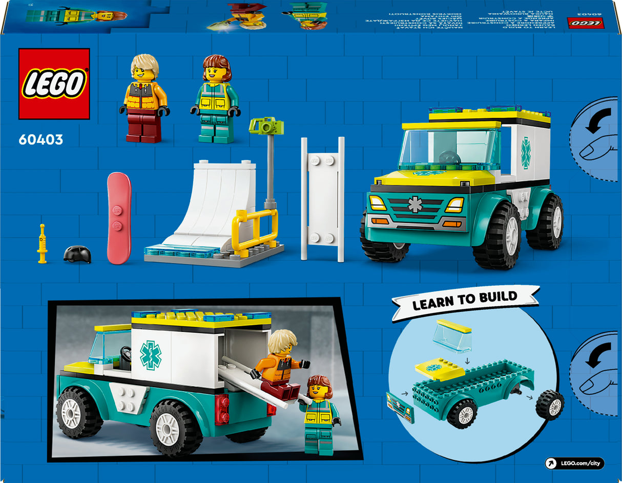 LEGO City - Emergency Ambulance and Snowboarder (60403) LEGO