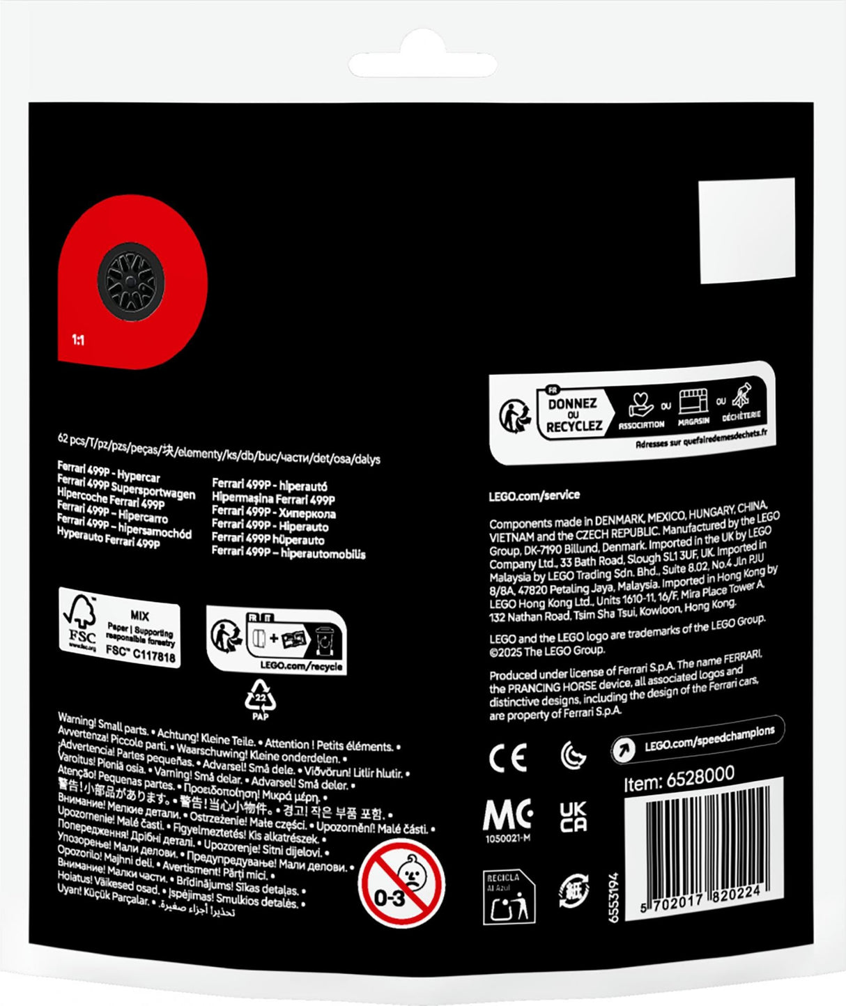 LEGO 30709 Speed Champions Ferrari 499P Super Sports Car LEGO