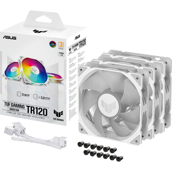 ASUS TUF GAMING TR120 ARGB – kabinetblæser – Hvid – 3-pak