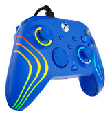 Turtle Beach Afterglow Wave Wired – Xbox/PC, blå – Set skråt fra venstre