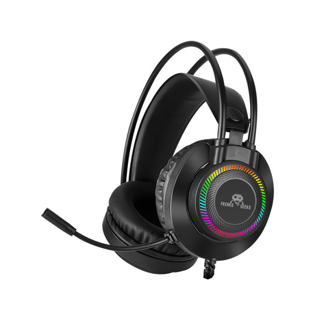 Freaks and Geeks PCP-400 Hikari – gamingheadset med RGB – headset med mikrofon set skråt forfra