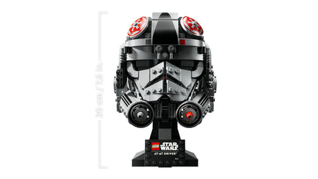 LEGO Star Wars – AT-AT-pilothjelm – hjelmen set forfra på stand