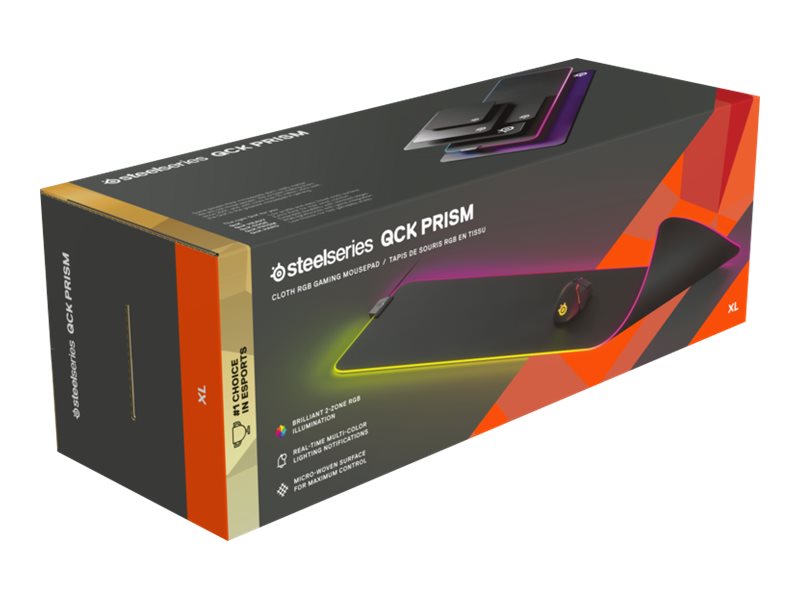 SteelSeries QcK Prism XL Musemåtte med lys