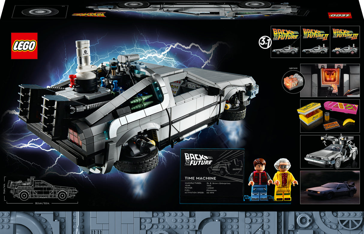 LEGO 10300 Icons Back to the Future Time Machine Construction Toy LEGO