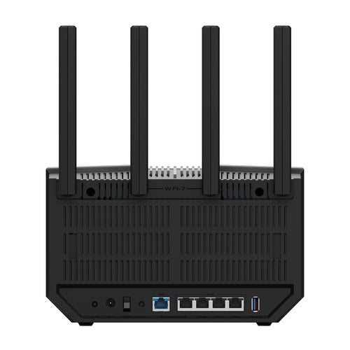 ASUS RT-BE92U – bagpanel med netværks- og USB-porte