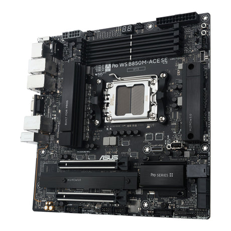 ASUS Pro WS B850M-ACE SE – bundkort med AM5-sokkel og fire RAM-pladser