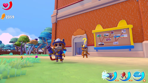 Leo the Firefighter Cat – spilbillede foran brandstationen