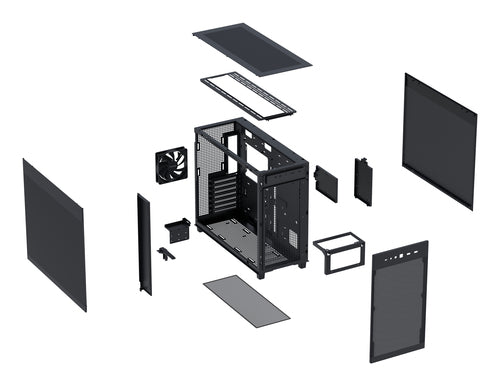 ASUS PRIME AP303 MESH kabinet i eksploderet visning