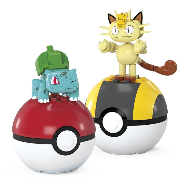 Mega Bloks – Pokemon Poke Ball - Bulbasaur & Meowth (JCR82) Mega Bloks