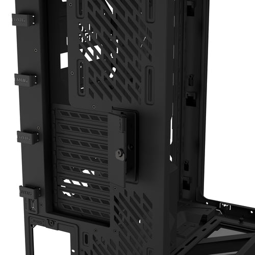 ASUS ROG CRONOX GR801 CURVE TG ARGB BLACK – detalje af tilslutninger (vinkel 2)
