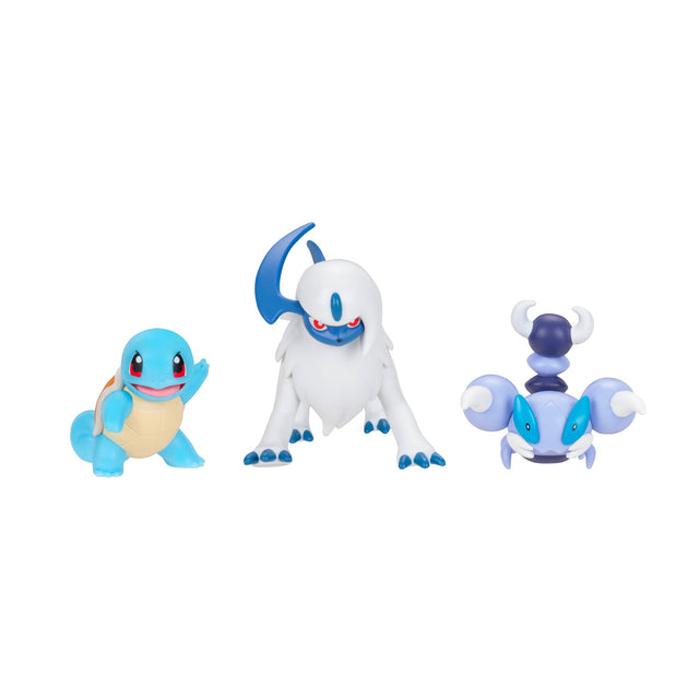 Pokémon Battle Figure – Squirtle, Absol og Skorupi – 3-pak