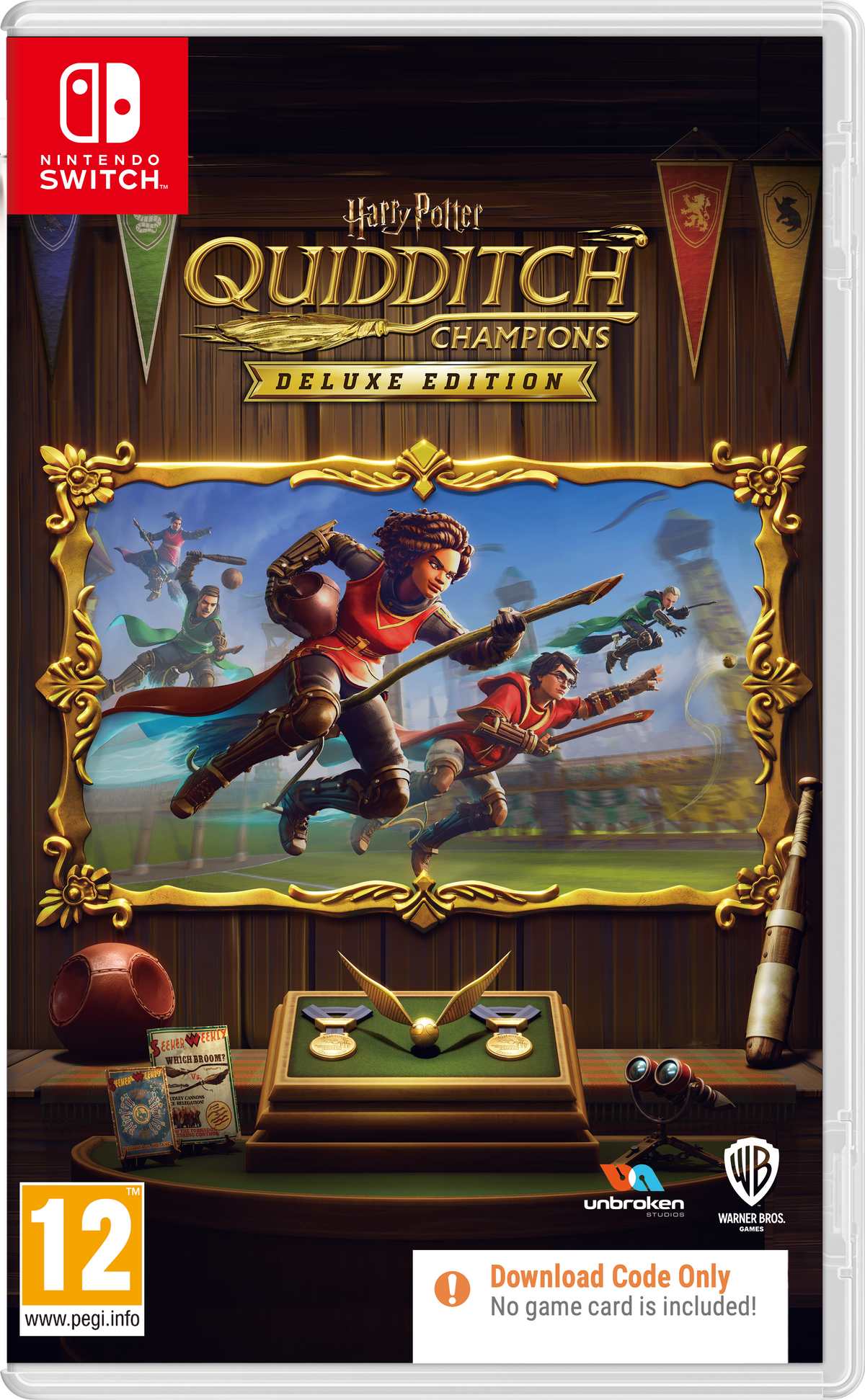 Harry Potter: Quidditch Champions (Deluxe Edition) (Code in Box) – Nintendo Switch-emballage