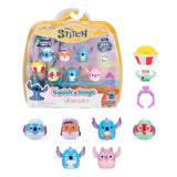 Squish-a-longs Disney Stitch – 6 minifigurer 2,5 cm – figurer og tilbehør
