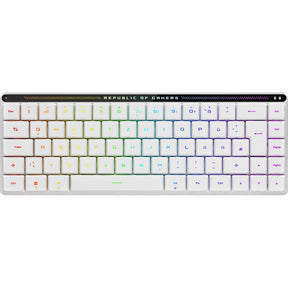ASUS ROG Falchion RX – hvidt tastatur set ovenfra – producentens layoutillustration