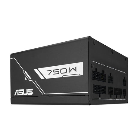 ASUS PRIME-750G – sidepanel og kabelstik set skråt
