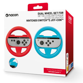 NACON - Wheel Duo Pack for Nintendo Switch II – 2 Joy-Con™ Wheels in Red and Blue Nacon