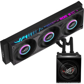 ASUS ROG Strix SLC IV 360 ARGB LCD vandkøler set skråt
