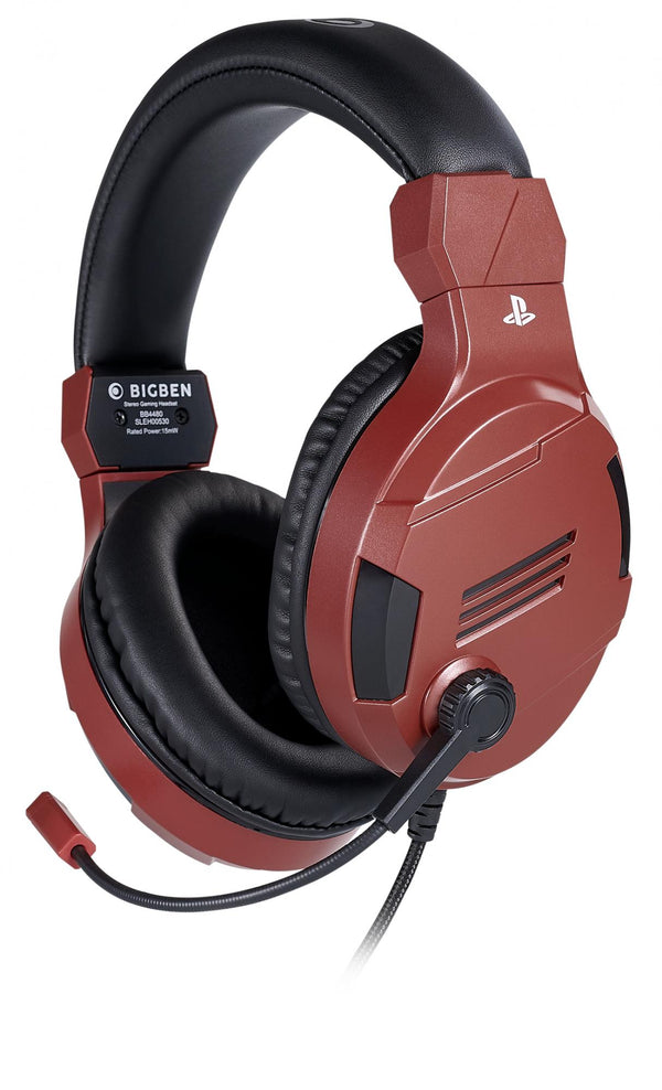 Playstation 4 HW Bigben Stereo Gaming Headset v3 (Rød)
