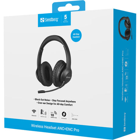 Sandberg Trådløst Headset ANC+ENC Pro - Sort Sandberg