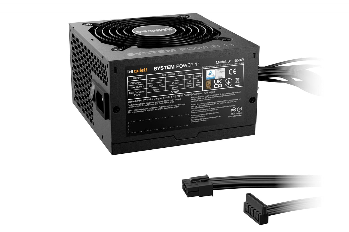 Be quiet System Power 11 550W ATX3.1 (black, 1x 12-pin high power GPU, 2x PCIe, 550 watts) Be quiet