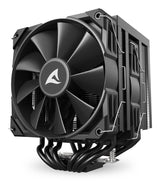 Sharkoon A60 CPU-luftkøler, sort, dual tower og 2 × 120 mm PWM