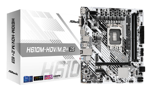 ASRock H610M-HDV/M.2+ D5 bundkort - produktbillede 1
