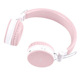 Foldbar on-ear BT headset, 3,5 mm, lyserød streetz