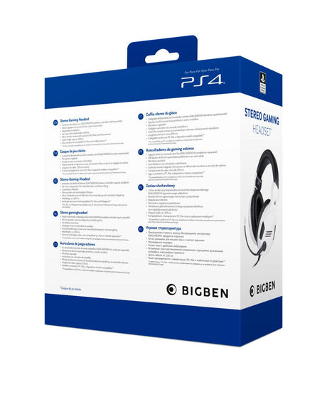 Playstation 4 HW Bigben Stereo Gaming Headset v3 (White) Nacon