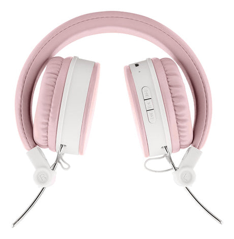 Foldbar on-ear BT headset, 3,5 mm, lyserød streetz