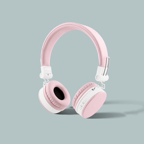 Foldbar on-ear BT headset, 3,5 mm, lyserød streetz