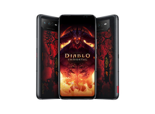 ASUS ROG Phone 6 Diablo Immortal Edition – vist i en samlet opsætning (vinkel 7)