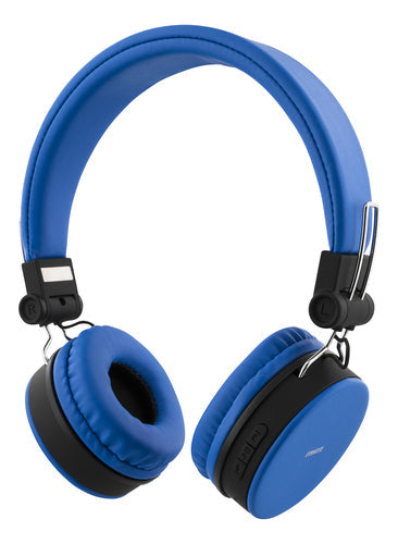 Foldbar on-ear BT headset, 3,5 mm, blå streetz
