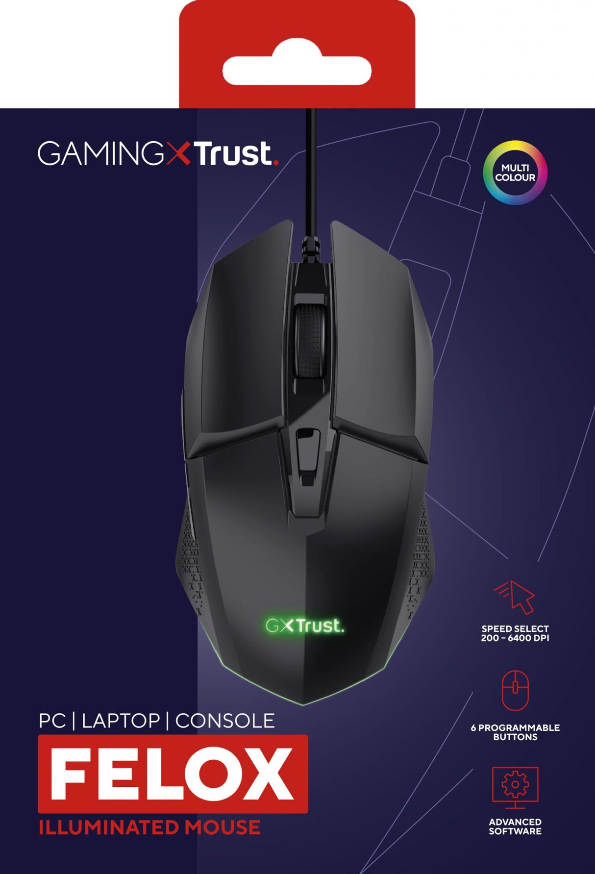 TRUST GXT109 FELOX GAMING MUS- SORT