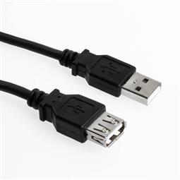 Sort Sharkoon USB 2.0 forlænger med USB-A-han og USB-A-hun