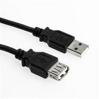 Sort Sharkoon USB 2.0 forlænger med USB-A-han og USB-A-hun