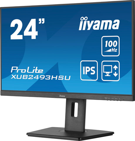 iiyama ProLite XUB2493HSU-B6 24 1920 x 1080 (Full HD) HDMI DisplayPort 100Hz Pivot Skærm Iiyama