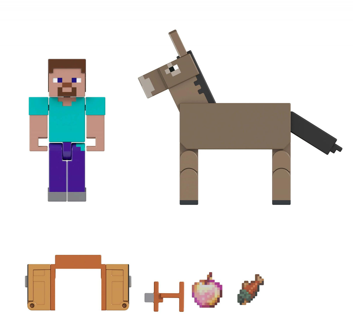 MINECRAFT CORE FIGURE 2-PACK - Steve & Donkey Minecraft