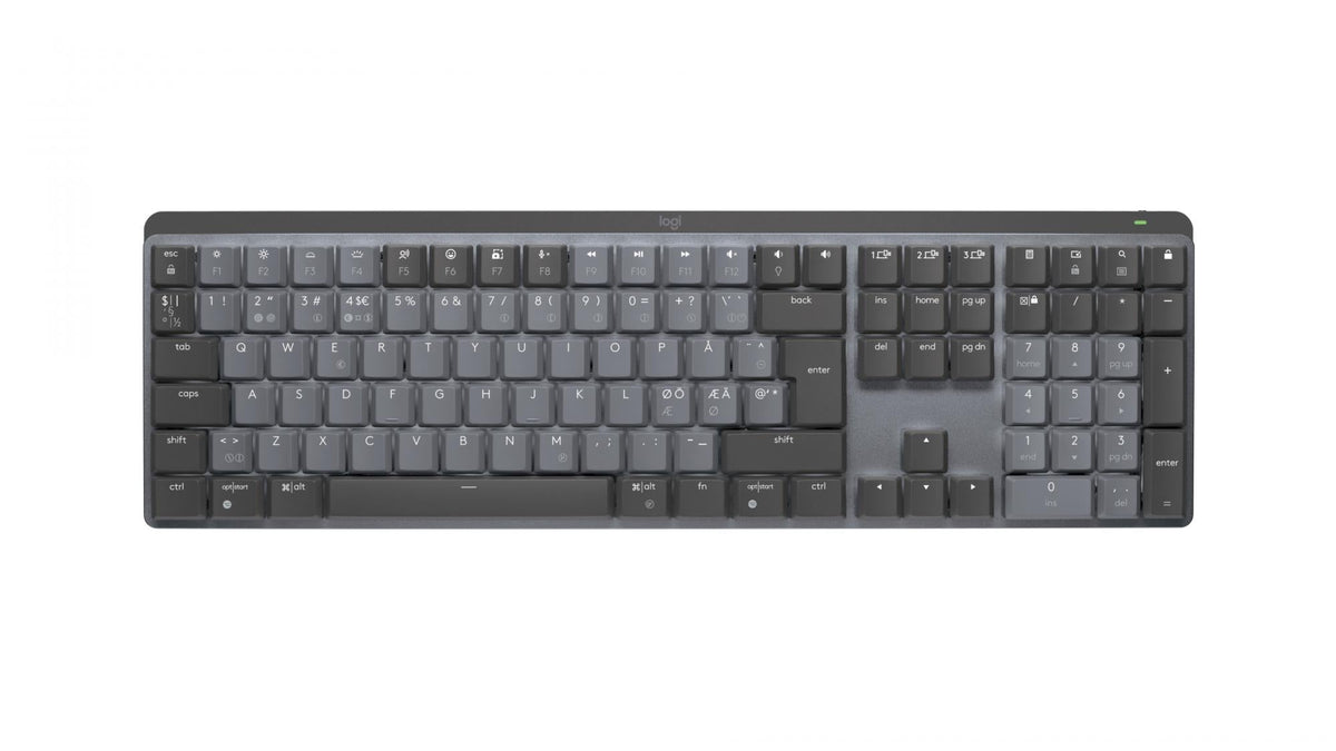 Logitech - MX Mechanical Wireless Illuminated Keyboard - Nordic - Clicky Switch Logitech