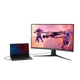 ASUS ROG Strix XG32VC – vist i en samlet opsætning (vinkel 2)