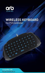 ORB trådløst tastatur til PS4-controller – blå bagbelysning