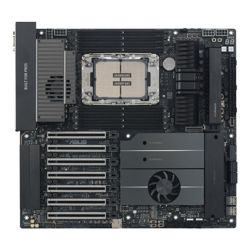 ASUS Pro WS W890E-SAGE SE – bundkort set ovenfra